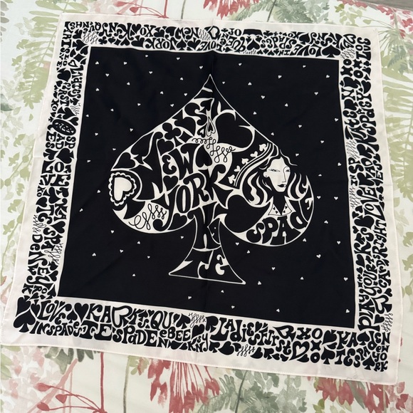 kate spade Accessories - Kate Spade Graphic Black and White Scarf